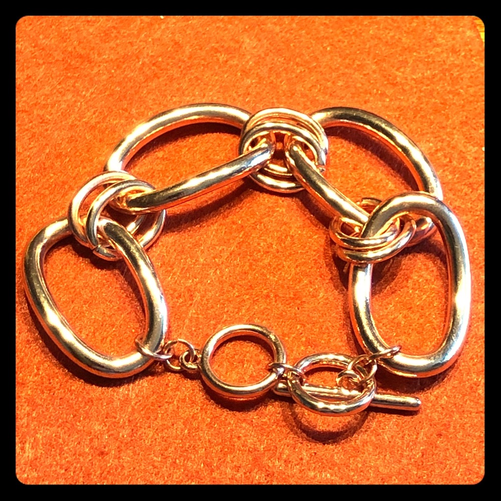 Rose Gold Ring & Toggle Clasp Bracelet EUC
